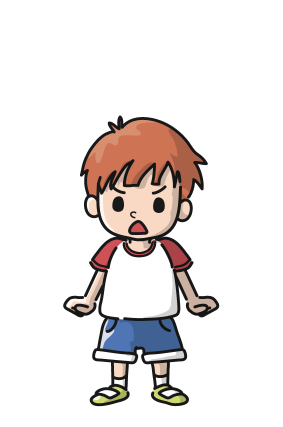 少年(怒る)