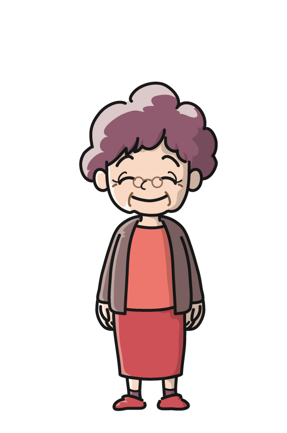 おばあさん(微笑み)