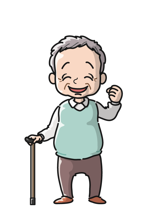 おじいさん(喜び)