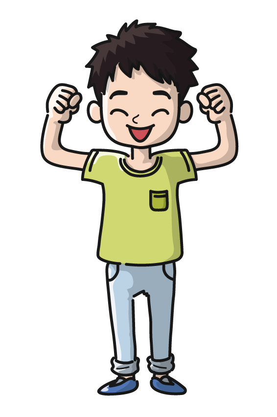 お兄さん(喜び)