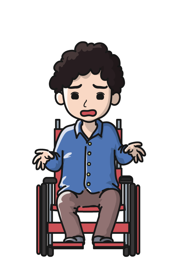 車椅子男性(困る)